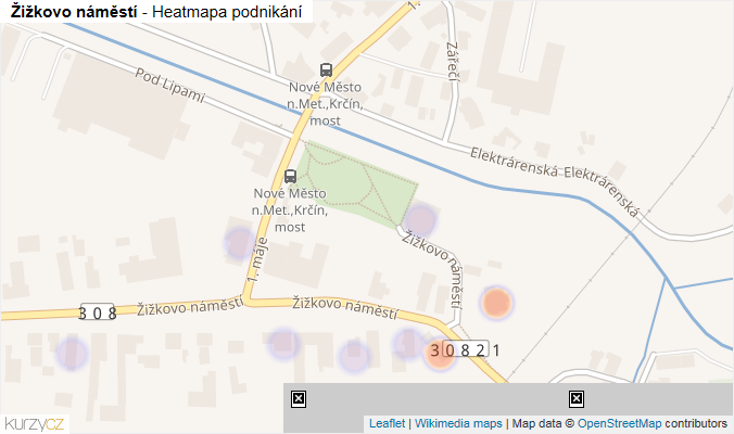 Mapa Žižkovo náměstí - Firmy v ulici.
