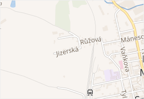 Jizerská v obci Nové Město pod Smrkem - mapa ulice