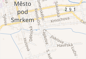 Malostranská v obci Nové Město pod Smrkem - mapa ulice