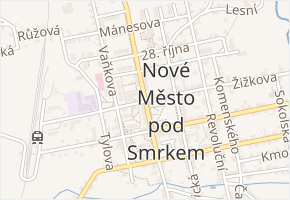 Mírové náměstí v obci Nové Město pod Smrkem - mapa ulice