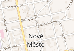 Palackého v obci Nové Město pod Smrkem - mapa ulice