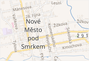 Revoluční v obci Nové Město pod Smrkem - mapa ulice