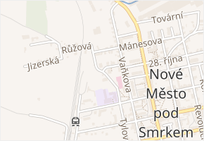 Smetanova v obci Nové Město pod Smrkem - mapa ulice