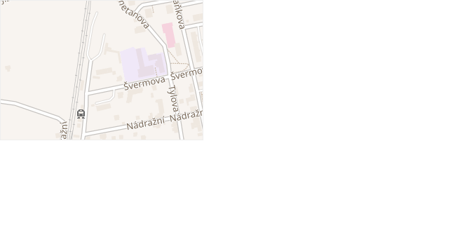 Švermova v obci Nové Město pod Smrkem - mapa ulice