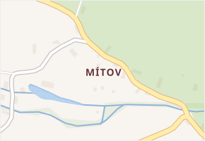 Mítov v obci Nové Mitrovice - mapa části obce