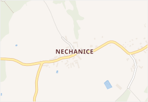 Nechanice v obci Nové Mitrovice - mapa části obce