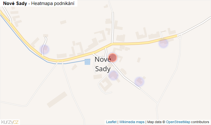 Mapa Nové Sady - Firmy v části obce.