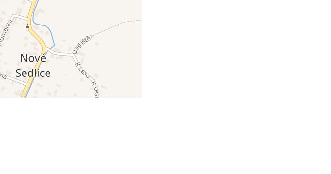 U Hřiště v obci Nové Sedlice - mapa ulice