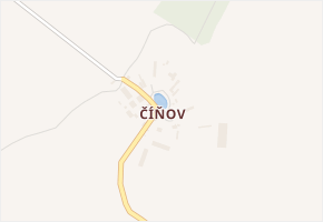 Číňov v obci Nové Sedlo - mapa části obce