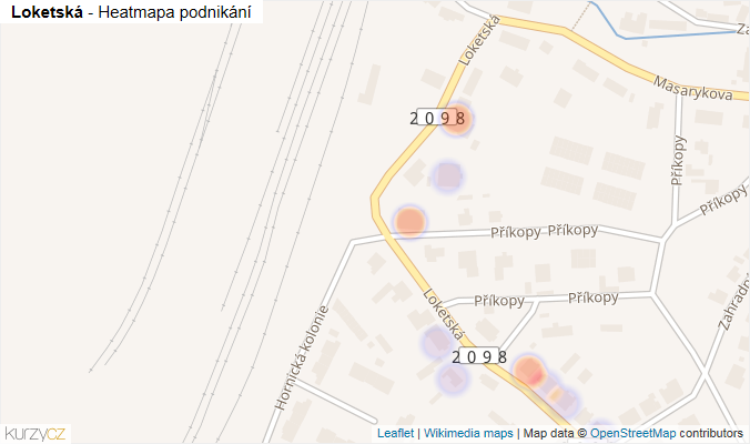 Mapa Loketská - Firmy v ulici.