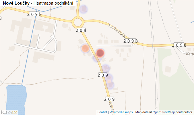 Mapa Nové Loučky - Firmy v ulici.
