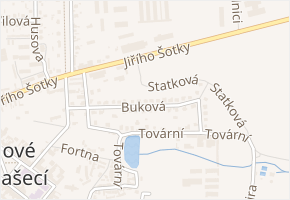 Buková v obci Nové Strašecí - mapa ulice