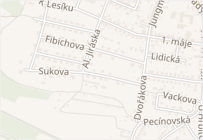 Janáčkova v obci Nové Strašecí - mapa ulice