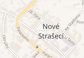 Komenského náměstí v obci Nové Strašecí - mapa ulice