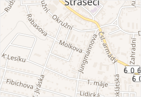 Molkova v obci Nové Strašecí - mapa ulice