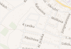 Nad Paloučkem v obci Nové Strašecí - mapa ulice