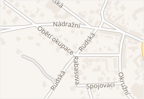 Obětí okupace v obci Nové Strašecí - mapa ulice