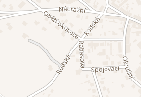 Rudská v obci Nové Strašecí - mapa ulice