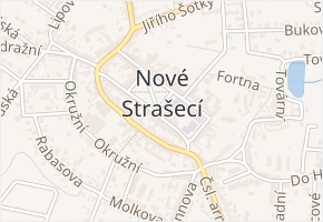 Vackova v obci Nové Strašecí - mapa ulice