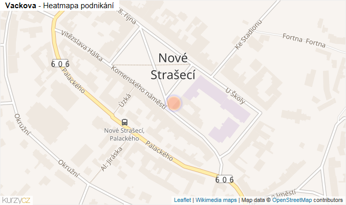 Mapa Vackova - Firmy v ulici.