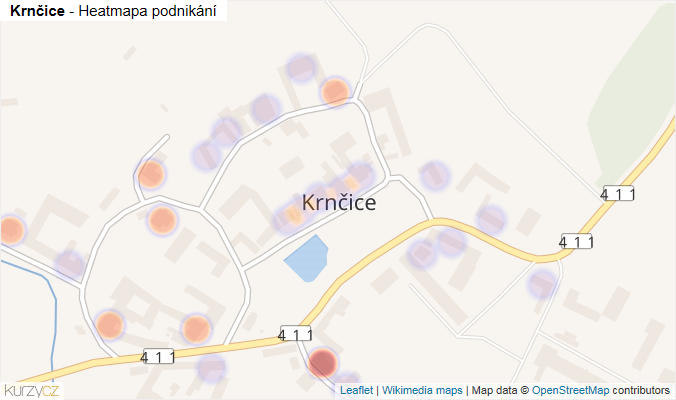 Mapa Krnčice - Firmy v části obce.