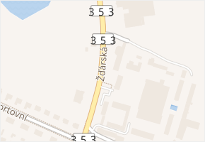 Žďárská v obci Nové Veselí - mapa ulice