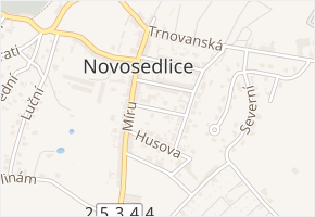 Nezvalova v obci Novosedlice - mapa ulice
