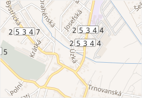 Úzká v obci Novosedlice - mapa ulice