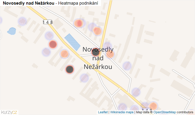 Mapa Novosedly nad Nežárkou - Firmy v části obce.