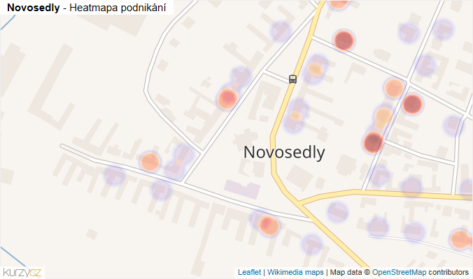 Mapa Novosedly - Firmy v části obce.
