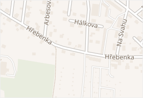 Hřebenka v obci Nový Bor - mapa ulice