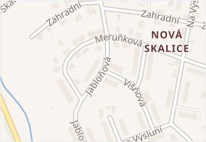 Jabloňová v obci Nový Bor - mapa ulice