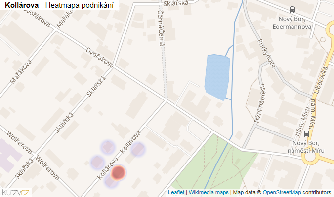 Mapa Kollárova - Firmy v ulici.