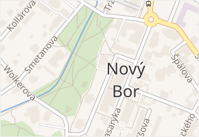 Liberecká v obci Nový Bor - mapa ulice