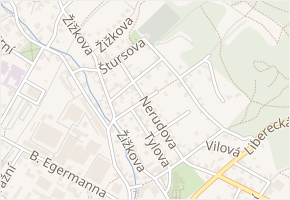 Mánesova v obci Nový Bor - mapa ulice