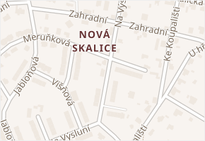 Na Výsluní v obci Nový Bor - mapa ulice