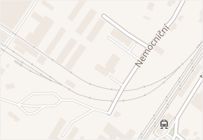Nemocniční v obci Nový Bor - mapa ulice