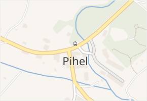 Pihel v obci Nový Bor - mapa části obce