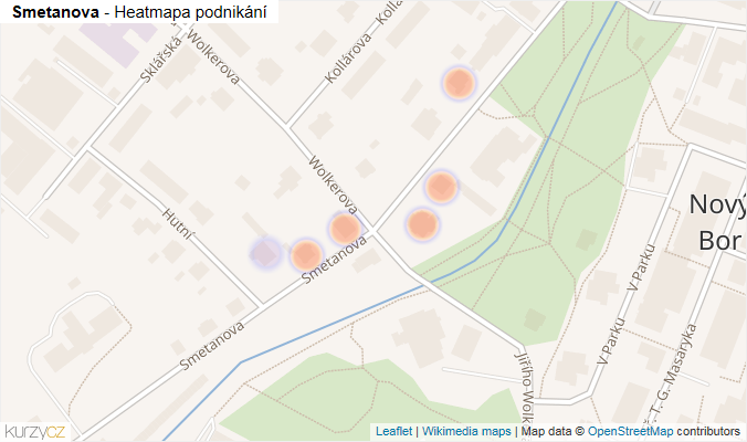 Mapa Smetanova - Firmy v ulici.