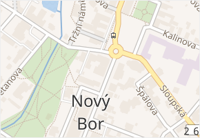 Tř. T. G. Masaryka v obci Nový Bor - mapa ulice