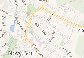 Wintrova v obci Nový Bor - mapa ulice