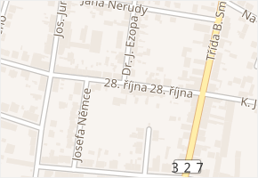 28. října v obci Nový Bydžov - mapa ulice