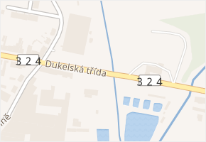 Dukelská třída v obci Nový Bydžov - mapa ulice