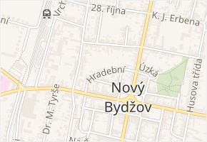 Hradební v obci Nový Bydžov - mapa ulice