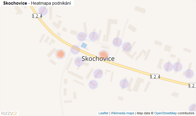 Mapa Skochovice - Firmy v části obce.
