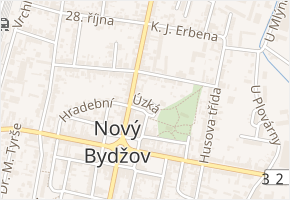 Úzká v obci Nový Bydžov - mapa ulice