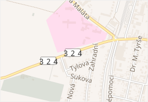 V Aleji v obci Nový Bydžov - mapa ulice