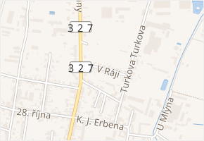 V Ráji v obci Nový Bydžov - mapa ulice