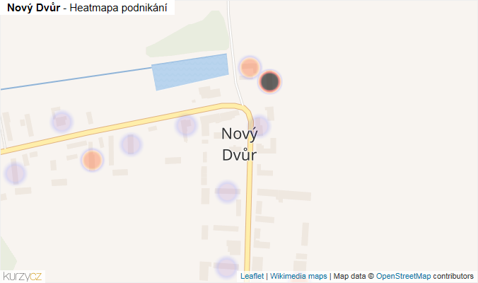 Mapa Nový Dvůr - Firmy v části obce.