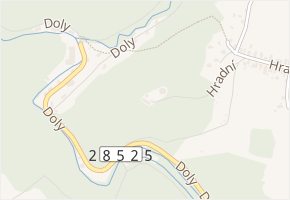 Doly-Frymburk v obci Nový Hrádek - mapa části obce